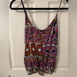 Boho tank top, size small